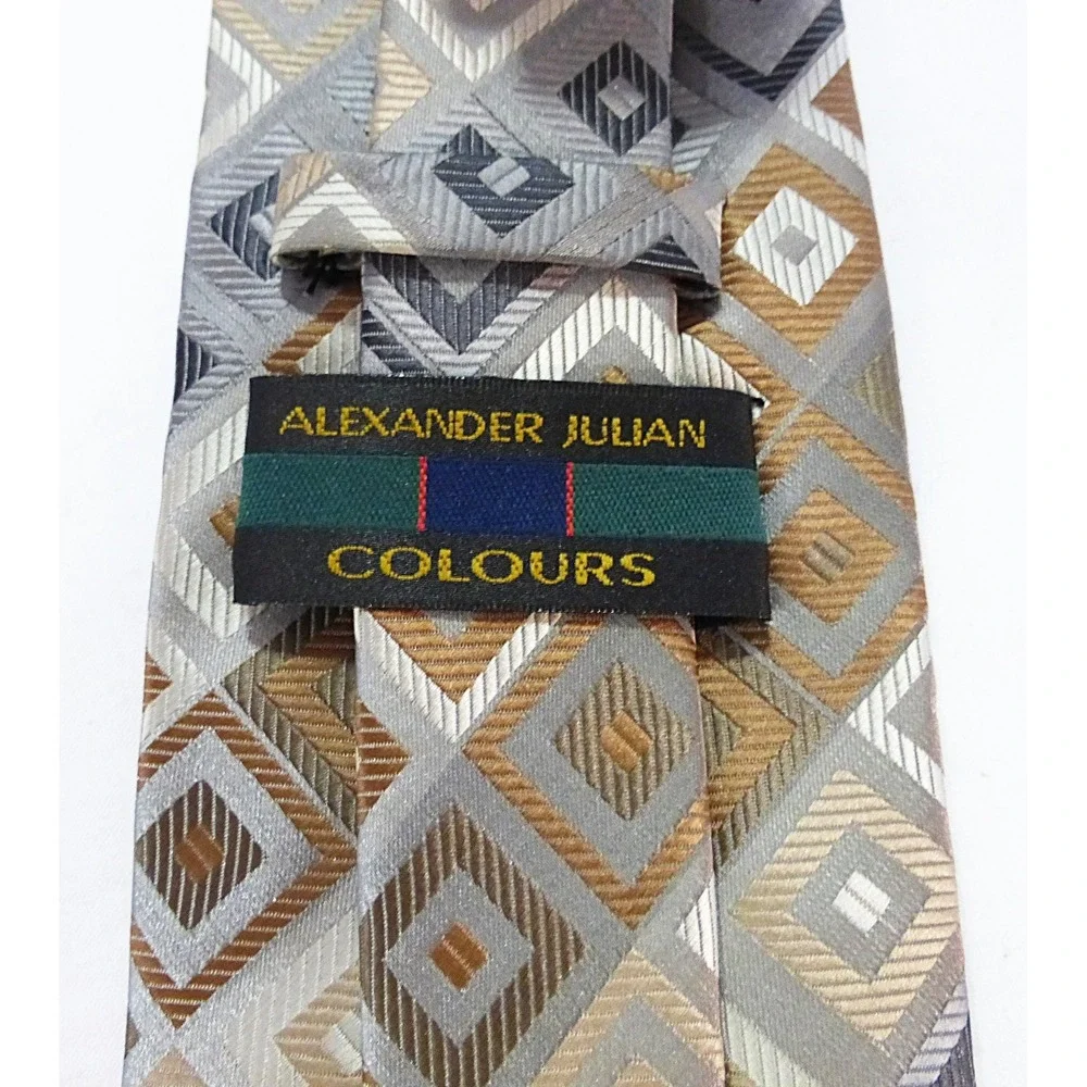 Alexander julian colours men neck tie work‎ geometric Academia Career lot of 3